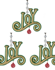 GREEN/GOLD JOY (Set/3) MAGNETIC CHANDELIER ORNAMENT