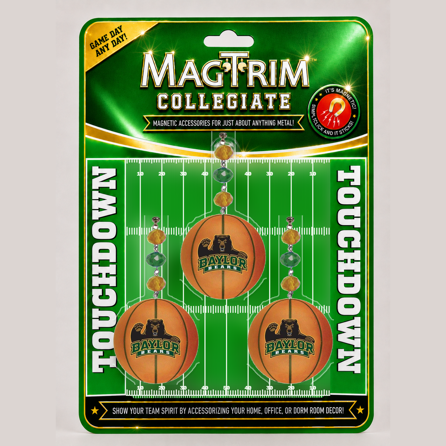 Baylor University - Basketball magnetic chandelier ornament