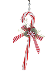 10" GLASS CANDY CANE (Set/1) MAGNETIC CHANDELIER ORNAMENT