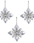 CLEAR JEWELED SNOWFLAKE (Set/3) MAGNETIC CHANDELIER ORNAMENT