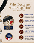 COMPLETE CHANDELIER MAKEOVER KIT - 5" x 40mm Crystal Ball + 12" Octagon Garland - Magnetic Chandelier Crystals (6 Piece Kit)