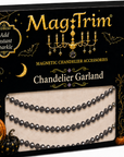 12" BLACK CRYSTAL BEAD MAGNETIC CHANDELIER GARLAND (Set/3)