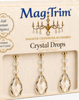 4" CLEAR CENTER CUT ALMOND (Set/3) Magnetic Chandelier Crystal