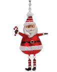 6.25" GLASS SANTA (Set/1) or (Set/3) MAGNETIC CHANDELIER ORNAMENT