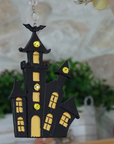 HAUNTED HOUSE (Set/3) or (Set/1) MAGNETIC HALLOWEEN CHANDELIER ORNAMENT