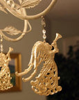 GOLD GLITTER ANGEL (Set/3) MAGNETIC CHANDELIER ORNAMENT