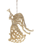 GOLD GLITTER ANGEL (Set/3) MAGNETIC CHANDELIER ORNAMENT