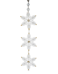 TIERED WHITE/GOLD SNOWFLAKE (Set/3) MAGNETIC CHANDELIER ACCESSORY