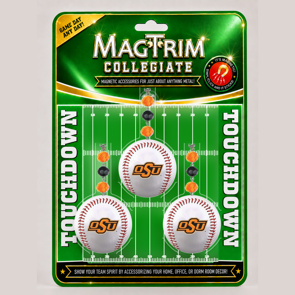 Oklahoma State University - Team Baseball magnetic chandelier ornament