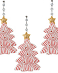 GOLD STAR PEPPERMINT TREE (Set/3) or (Set/1) MAGNETIC CHANDELIER ORNAMENT