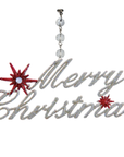 SILVER MERRY CHRISTMAS (Set/3) MAGNETIC CHANDELIER ORNAMENT