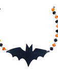 12" BAT GARLAND (Orange+ Black)  MAGNETIC CHANDELIER GARLAND (Set/3)