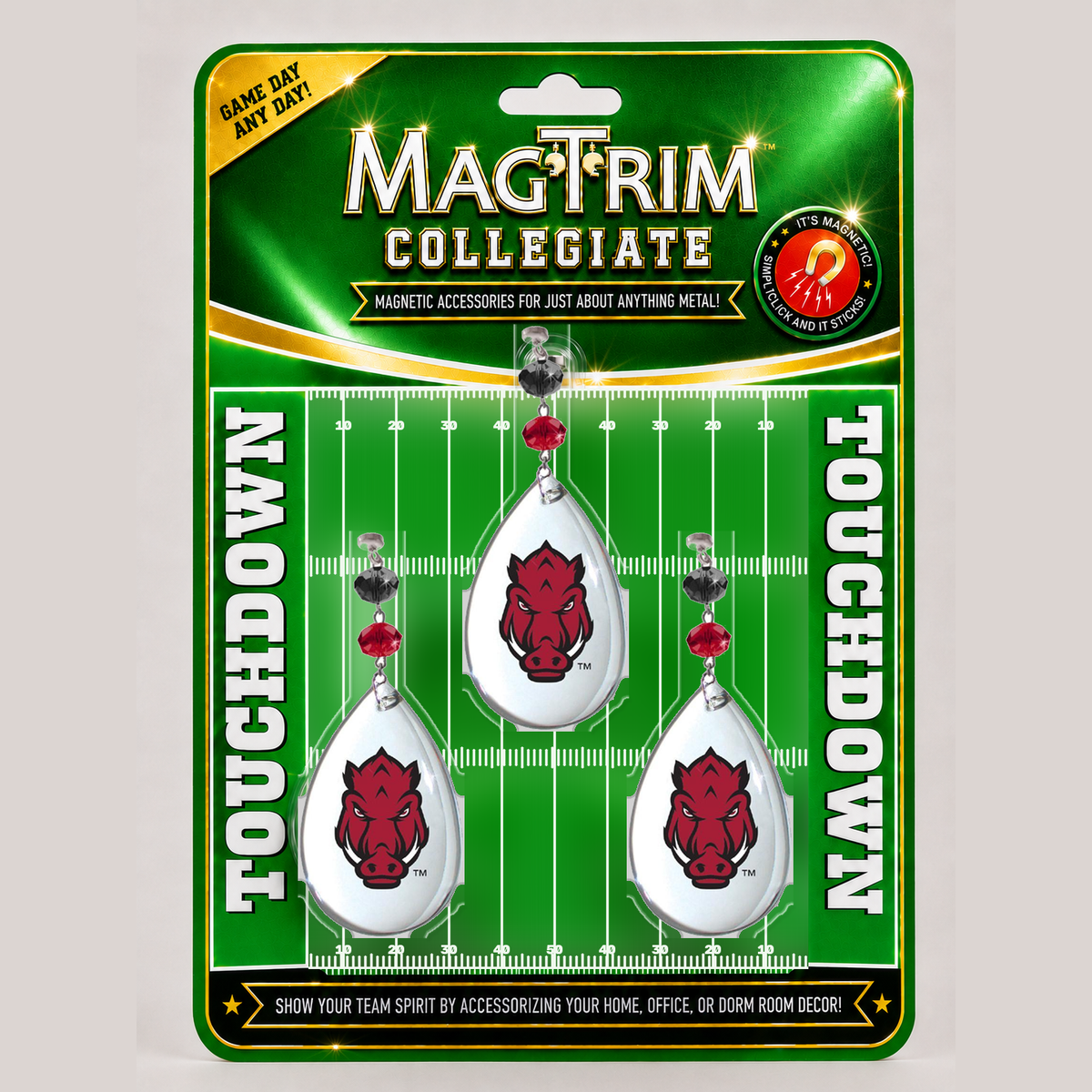 University of Arkansas - Logo Crystal magnetic chandelier ornament