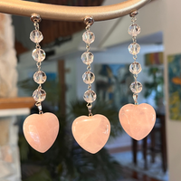 20mm PINK HEART (Box of 3) Magnetic Chandelier Crystal