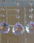 4 x 30mm PINK FACETED BALL (Box of 3) Magnetic Chandelier Crystal TrimKit®