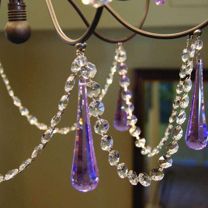 12&quot; CLEAR CRYSTAL OCTAGON MAGNETIC CHANDELIER GARLAND (Set/3) - MagTrim Designs LLC