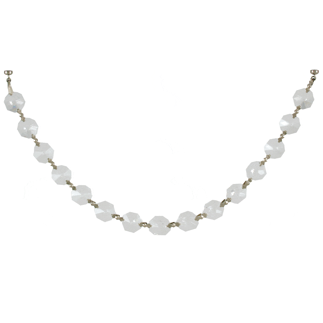 12&quot; CLEAR CRYSTAL OCTAGON MAGNETIC CHANDELIER GARLAND (Set/3) - MagTrim Designs LLC