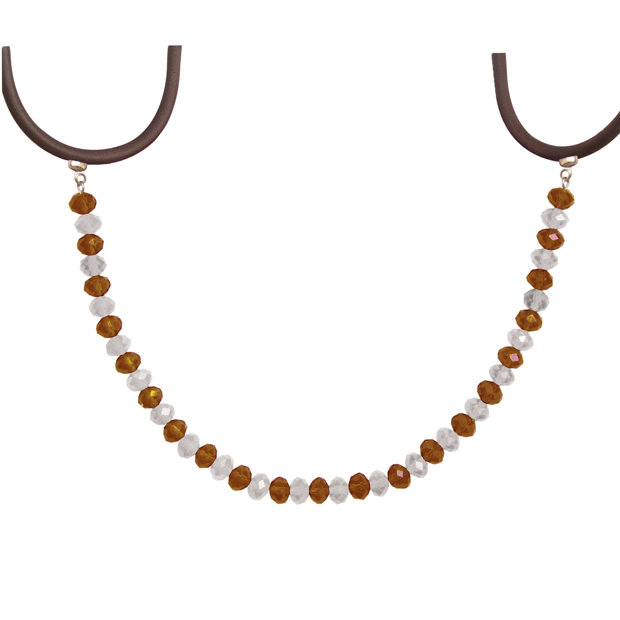 12" Crystal Garland - Amber/White (Set of 3) Magnetic Chandelier Crystal TrimKit® MagTrim  (4177845977190)