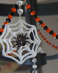 12" Crystal Garland - Orange/Black (Set of 3) Magnetic Chandelier Crystal TrimKit® - MagTrim Designs LLC