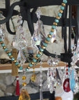 12" Crystal Garland - Turquoise/Gold (Set of 3) Magnetic Chandelier Crystal TrimKit® - MagTrim Designs LLC