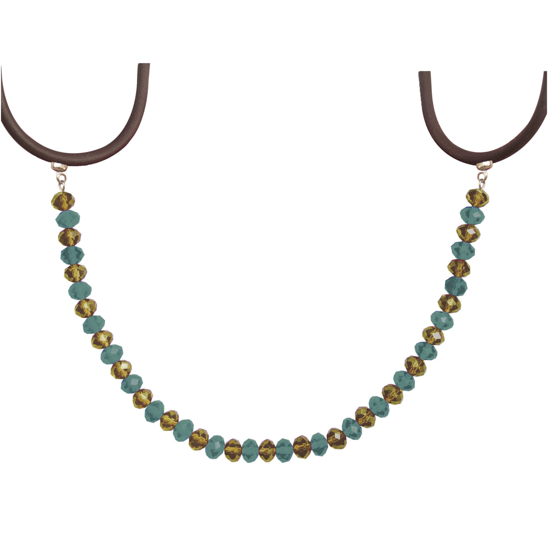 12" Crystal Garland - Turquoise/Gold (Set of 3) Magnetic Chandelier Crystal TrimKit® - MagTrim Designs LLC