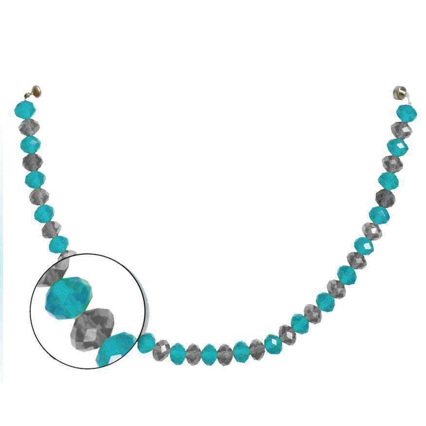 12" Crystal Garland - Turquoise/Silver (Set of 3) Magnetic Chandelier Crystal TrimKit® - MagTrim Designs LLC