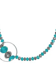 12" Crystal Garland - Turquoise/Silver (Set of 3) Magnetic Chandelier Crystal TrimKit® - MagTrim Designs LLC