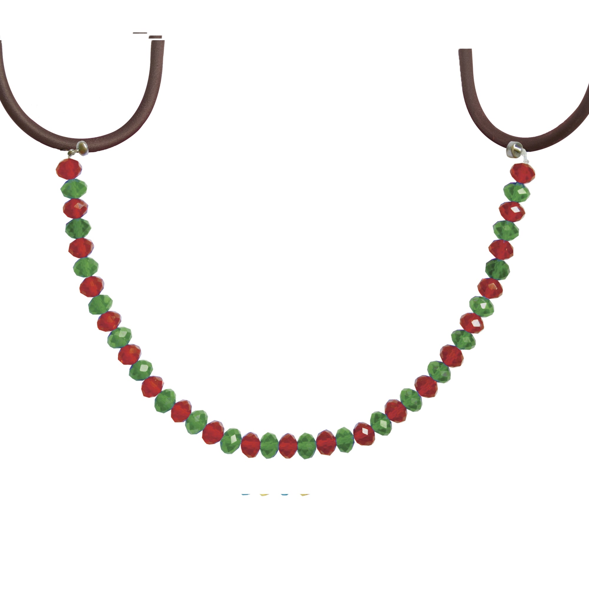 12" RED/GREEN CRYSTAL BEAD MAGNETIC CHANDELIER GARLAND (Set/3) - MagTrim Designs LLC