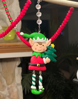 HOLIDAY ELF - TREE (Set/3) MAGNETIC CHANDELIER ORNAMENT