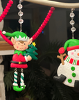 HOLIDAY ELF - TREE (Set/3) MAGNETIC CHANDELIER ORNAMENT