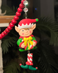 HOLIDAY ELF - YELLOW BOW (Set/3) MAGNETIC CHANDELIER ORNAMENT