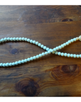 LIGHT BLUE (SMALL BEAD) 24" WOOD BEAD GARLAND w/ JUTE TASSELS (Set/1)