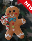 GINGERBREAD MAN (Set/3) MAGNETIC CHANDELIER ORNAMENT