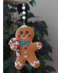 GINGERBREAD MAN (Set/3) MAGNETIC CHANDELIER ORNAMENT