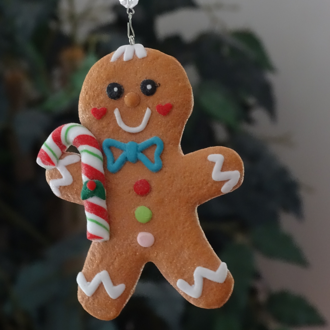 GINGERBREAD MAN (Set/3) MAGNETIC CHANDELIER ORNAMENT