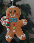 GINGERBREAD MAN (Set/3) MAGNETIC CHANDELIER ORNAMENT