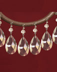 2" CLEAR "MINI" CENTER CUT CRYSTAL ALMOND Magnetic Chandelier Crystal (Box of 6) - MagTrim Magnetic Ornaments LLC