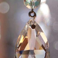 2" CLEAR "MINI" CENTER CUT CRYSTAL ALMOND Magnetic Chandelier Crystal (Box of 6) - MagTrim Designs LLC