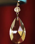 2" CLEAR "MINI" CENTER CUT CRYSTAL ALMOND Magnetic Chandelier Crystal (Box of 6) - MagTrim Magnetic Ornaments LLC