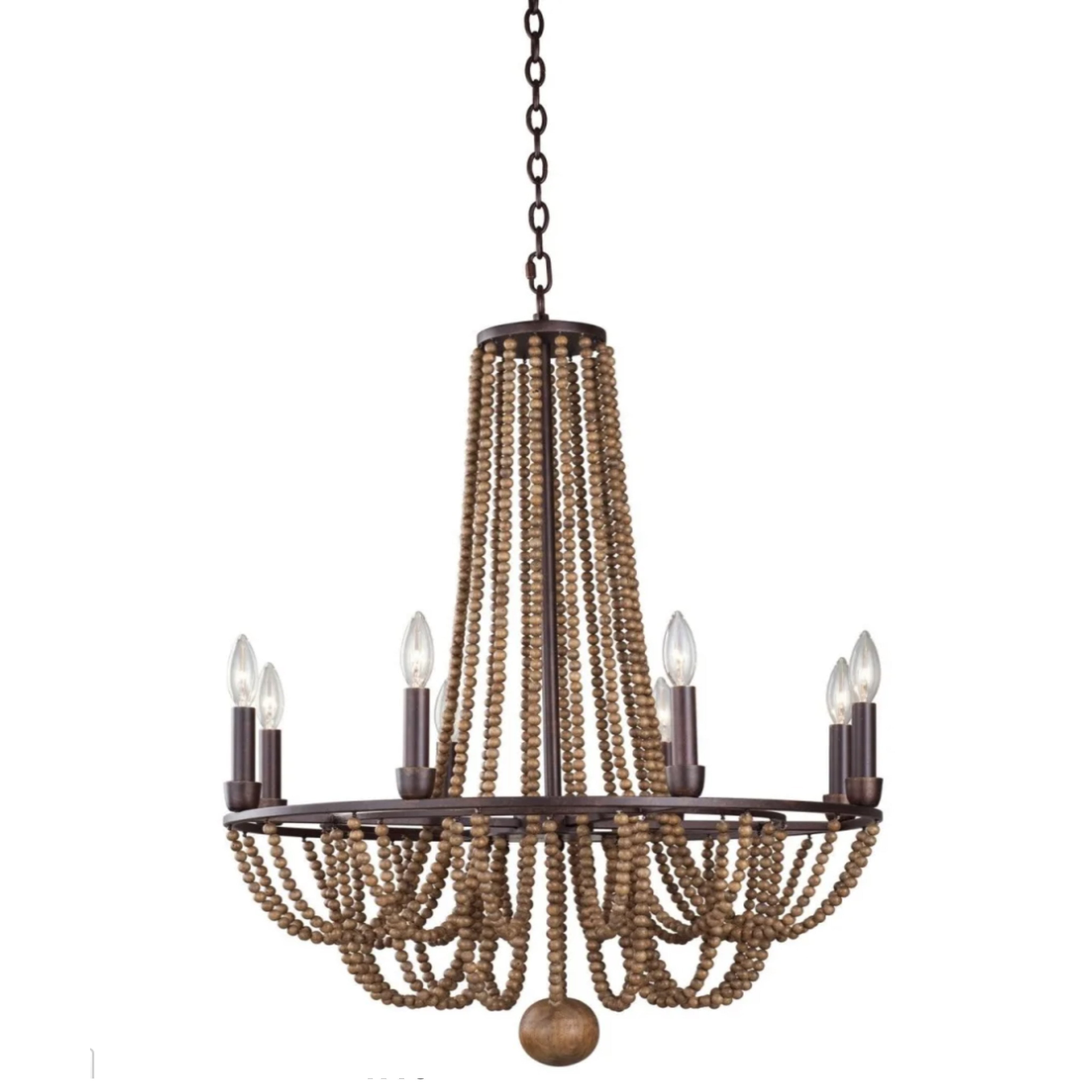 24" WOOD BEAD GARLAND DARK BROWN (Set/3) DIY WOOD BEAD CH