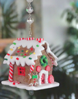 LIGHT UP GINGERBREAD HOUSE (Set/3) or (Set 1) MAGNETIC CHANDELIER ORNAMENT