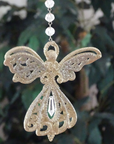 GLITTER PLATINUM GOLD ANGEL (Set/3) MAGNETIC CHANDELIER ORNAMENT