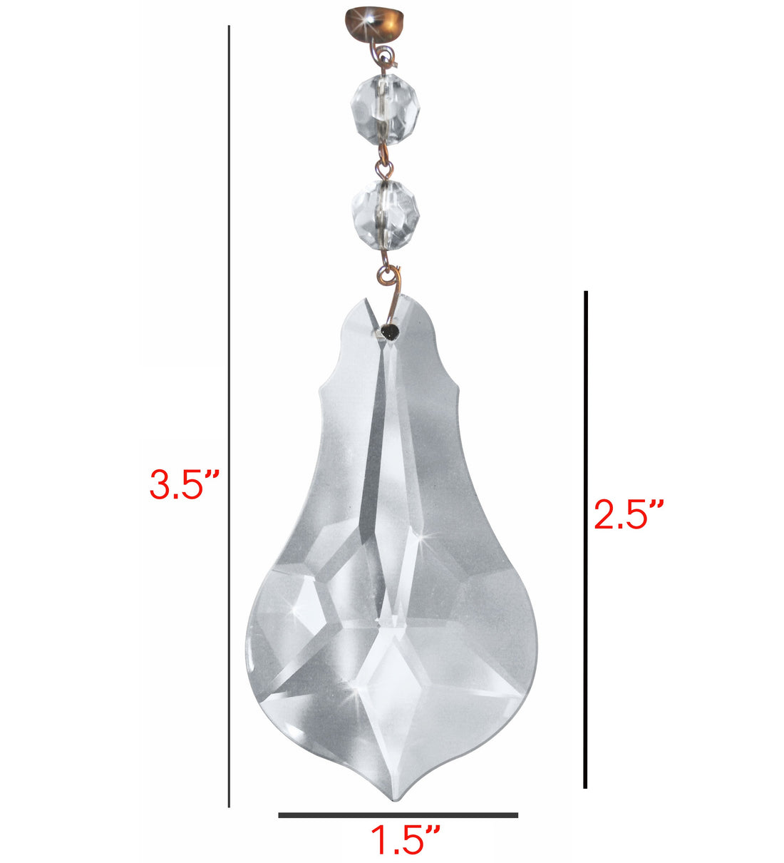 3.5" VIOLIN PENDALOGUE Magnetic Chandelier Crystal TrimKit® (Box of 3) Chandelier Crystals | Magnetic Crystals | Lamp Crystals MagTrim 