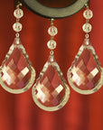 4" CLEAR ROUND BOTTOM CRYSTAL PENDALOGUE Magnetic Chandelier Crystal (Box of 3) - MagTrim Designs LLC