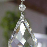 4" CLEAR ROUND BOTTOM CRYSTAL PENDALOGUE Magnetic Chandelier Crystal (Box of 3) - MagTrim Designs LLC