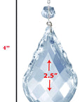 4" CLEAR ROUND BOTTOM CRYSTAL PENDALOGUE Magnetic Chandelier Crystal (Box of 3) - MagTrim Designs LLC