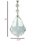 4" CLEAR TRADITIONAL PENDALOGUE Magnetic Chandelier Crystal (Box of 3) - MagTrim Designs LLC