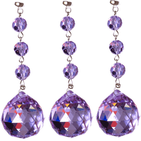 4 x 30mm LAVENDER FACETED BALL (Box of 3) Magnetic Chandelier Crystal TrimKit® - MagTrim Designs LLC