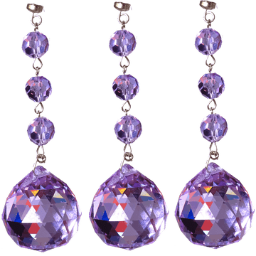 4 x 30mm LAVENDER FACETED BALL (Box of 3) Magnetic Chandelier Crystal TrimKit® - MagTrim Designs LLC