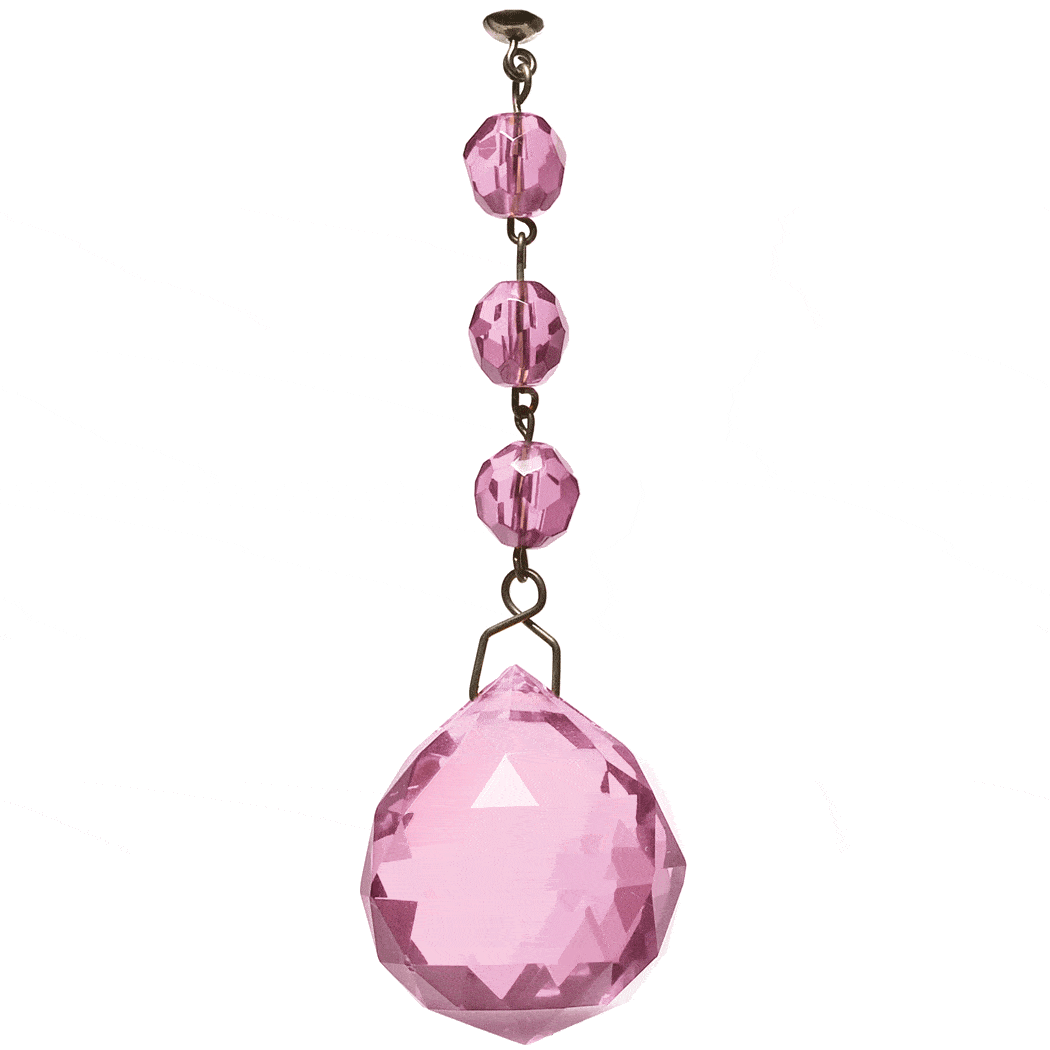 4 x 30mm PINK FACETED BALL (Box of 3) Magnetic Chandelier Crystal TrimKit® - MagTrim Designs LLC